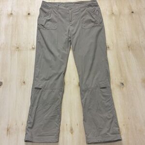 Columbia Cargo Pants Womens 12 Beige Convertible Straight Leg Lightweight Travel